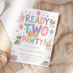 Invitation à la fête d'anniversaire du chien Ready