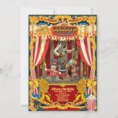 invitation à la fête d'anniversaire du cirque (Devant)