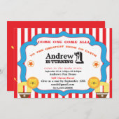 Invitation à la fête d'anniversaire du Cirque 1er (Devant / Derrière)