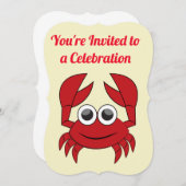 Invitation à la fête d'anniversaire du crabe Céléb (Devant / Derrière)