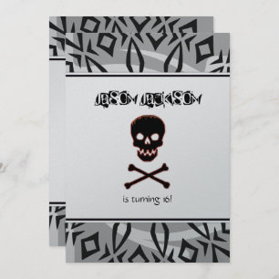 Invitation à la fête d'anniversaire du crâne