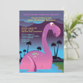 Invitation à la fête d'anniversaire du dinosaure r (Debout devant)