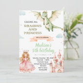 Invitation à la fête d'anniversaire du dragon et d (Debout devant)
