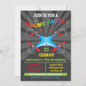 Invitation à la fête d'anniversaire du drone (Devant)