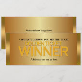 Invitation à la fête d'anniversaire du gagnant du  (Devant / Derrière)