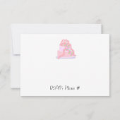 Invitation à la fête d'anniversaire du gâteau rose (Dos)