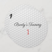 Invitation à la fête d'anniversaire du Golf Ball (Devant / Derrière)