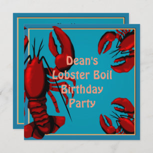 Invitation à la fête d'anniversaire du homard