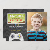 Invitation à la fête d'anniversaire du Jeu Vidéo (Devant / Derrière)