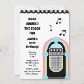 Invitation à la fête d'anniversaire du Jukebox 50 (Devant)