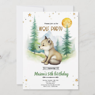 Invitation à la fête d'anniversaire du loup