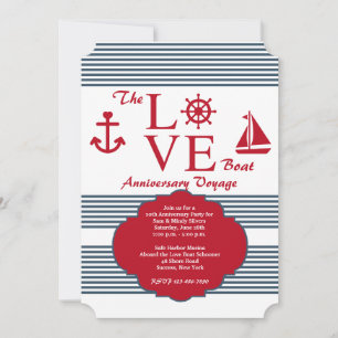 Invitation à la fête d'anniversaire du Love Boat