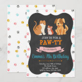 Invitation à la fête d'anniversaire du magasin pou (Devant / Derrière)