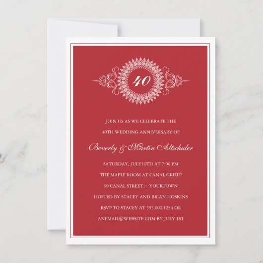 Invitation à la fête d'anniversaire du médaillon (Devant)