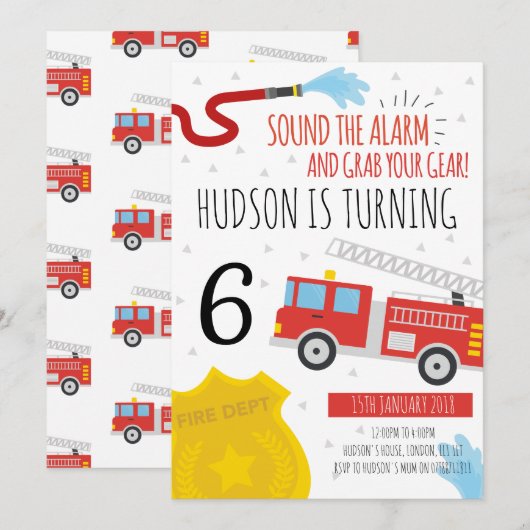 Invitation à la fête d'anniversaire du Moteur de f (Devant / Derrière)