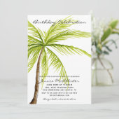 Invitation à la fête d'anniversaire du palmier tro (Debout devant)