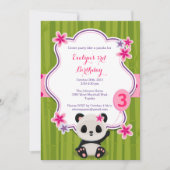 Invitation à la fête d'anniversaire du Panda - ros (Devant)