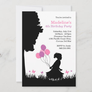 Invitation à la fête d'anniversaire du papillon de