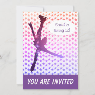 Invitation à la fête d'anniversaire du patinage su