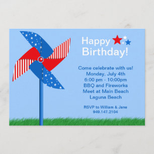 Invitation à la fête d'anniversaire du Pinwheel du