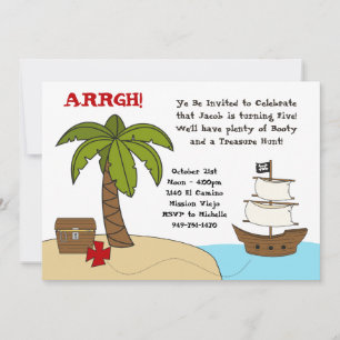 Invitation à la fête d'anniversaire du Pirate