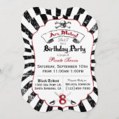Invitation à la fête d'anniversaire du Pirate (Devant / Derrière)