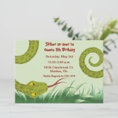 invitation à la fête d'anniversaire du reptile (Debout devant)