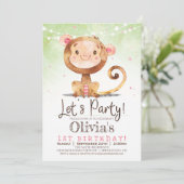 Invitation à la fête d'anniversaire du singe (Debout devant)