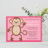 Invitation à la fête d'anniversaire du singe (Debout devant)