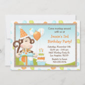 Invitation à la fête d'anniversaire du singe (Devant)