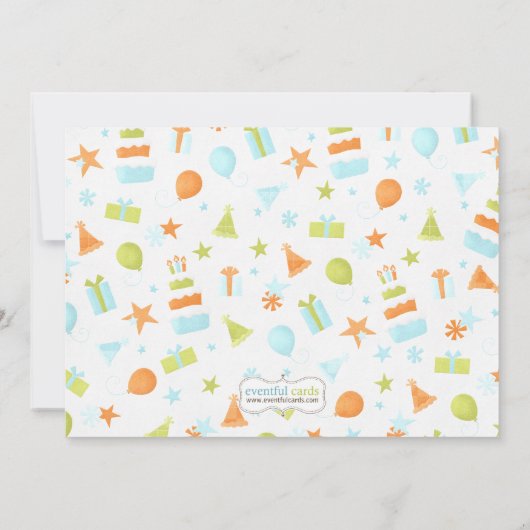 Invitation à la fête d'anniversaire du singe (Dos)