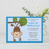Invitation à la fête d'anniversaire du singe (Debout devant)