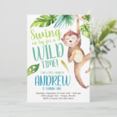 Invitation à la fête d'anniversaire du singe d'aqu (Debout devant)