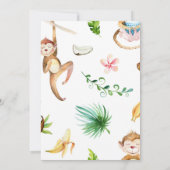 Invitation à la fête d'anniversaire du singe d'aqu (Dos)