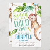 Invitation à la fête d'anniversaire du singe d'aqu (Devant / Derrière)