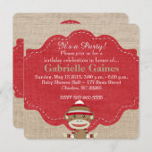 Invitation à la fête d'anniversaire du singe de ré (Devant / Derrière)