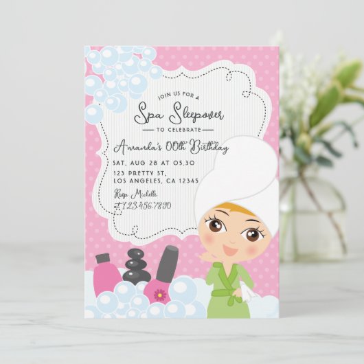 Invitation à la fête d'anniversaire du Spa (Debout devant)