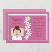 Invitation à la fête d'anniversaire du Spa Day (Devant / Derrière)