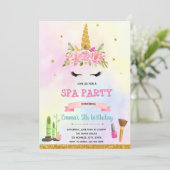 Invitation à la fête d'anniversaire du spa Unicorn (Debout devant)