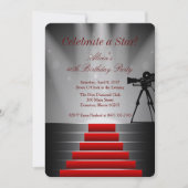 invitation à la fête d'anniversaire du tapis rouge (Devant)