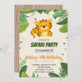 Invitation à la fête d'anniversaire du tigre migno (Devant / Derrière)