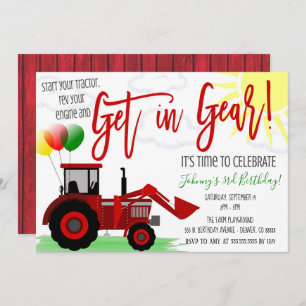 Invitation à la fête d'anniversaire du tracteur