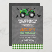 Invitation à la fête d'anniversaire du tracteur ve (Devant / Derrière)