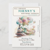 Invitation à la fête d'anniversaire du train (Devant)