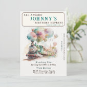 Invitation à la fête d'anniversaire du train (Debout devant)