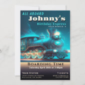 Invitation à la fête d'anniversaire du train (Devant)