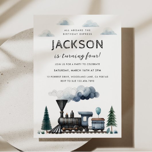 Invitation à la fête d'anniversaire du train