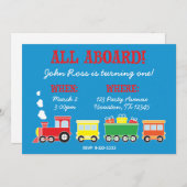 Invitation à la fête d'anniversaire du train (Devant / Derrière)