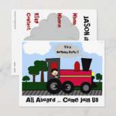 Invitation à la fête d'anniversaire du train (chev (Devant / Derrière)