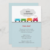 Invitation à la fête d'anniversaire du train Choo  (Devant / Derrière)